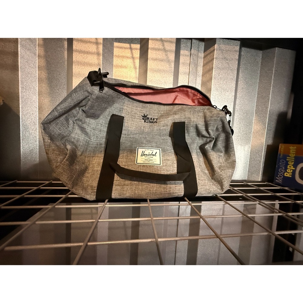 Herschel Supply Co Duffel Bag Gray‎ Black DraftKings Travel Gym Sport